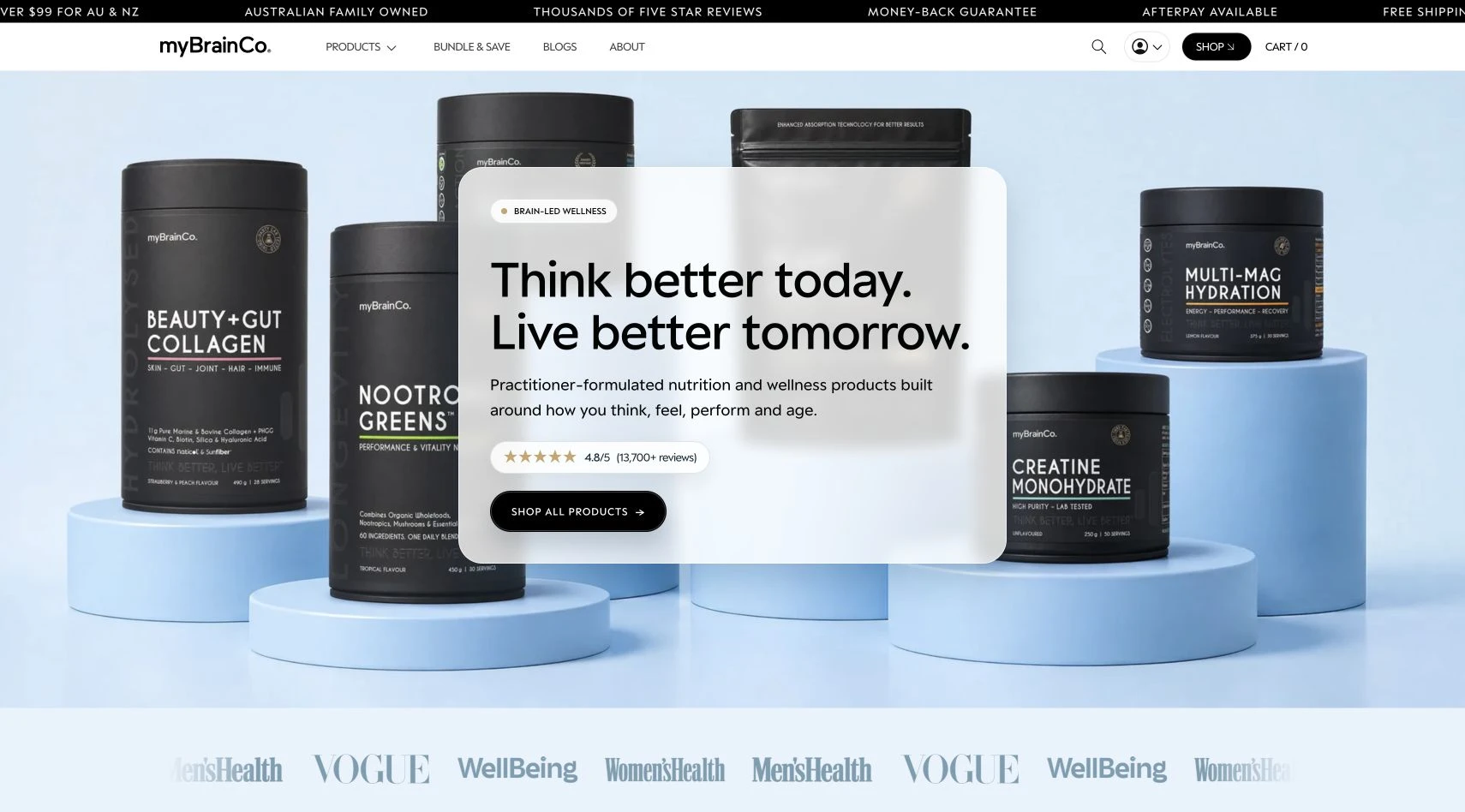 MyBrainCo storefront