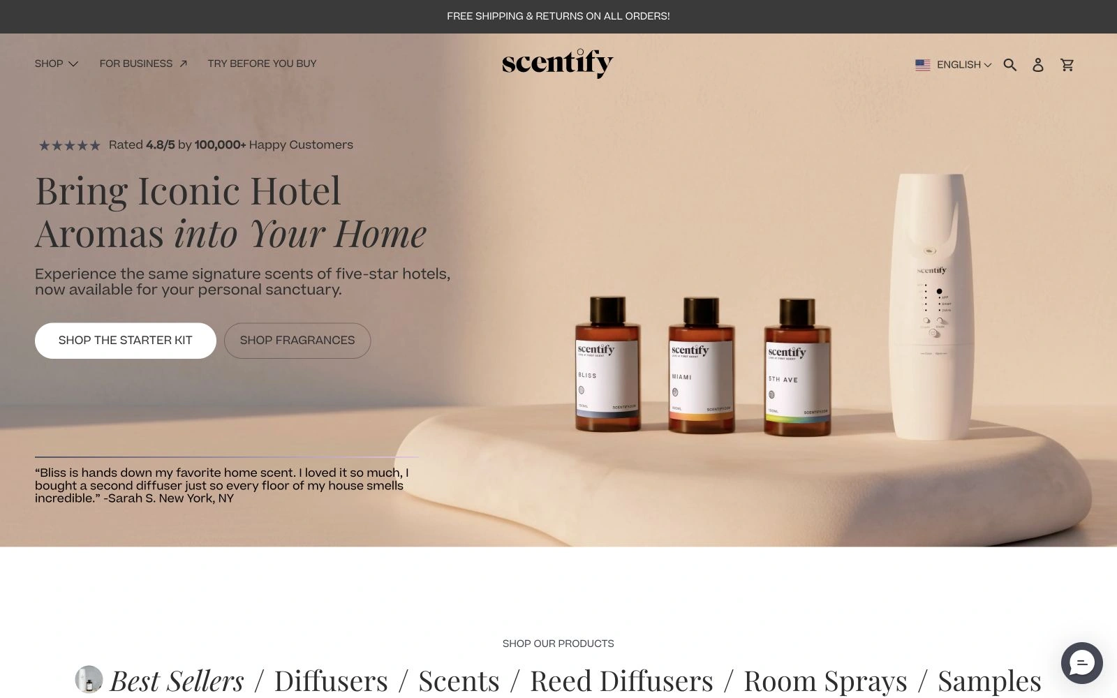 Scentify storefront